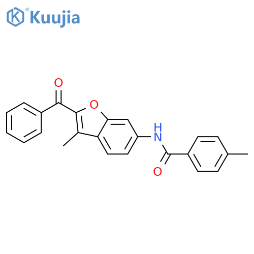 N-(2-benzoyl-3-methyl-1-benzofuran-6-yl)-4-methylbenzamide structure