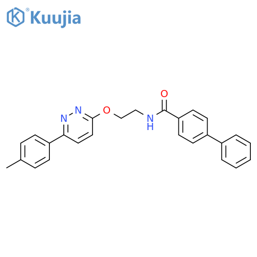 N-(2-{6-(4-methylphenyl)pyridazin-3-yloxy}ethyl)-1,1'-biphenyl-4-carboxamide structure