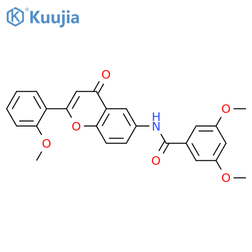 3,5-dimethoxy-N-2-(2-methoxyphenyl)-4-oxo-4H-chromen-6-ylbenzamide structure