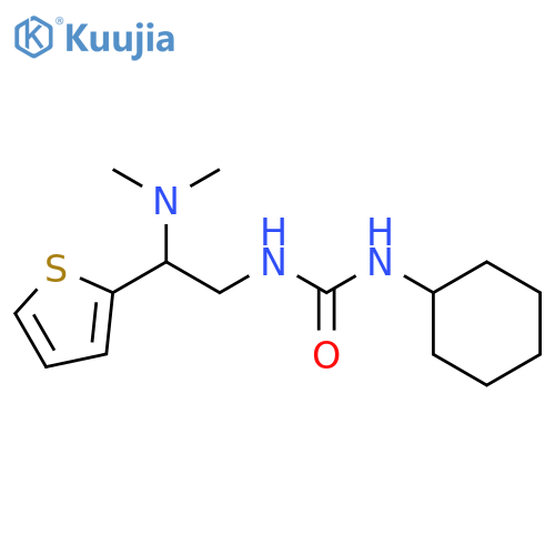 1-cyclohexyl-3-2-(dimethylamino)-2-(thiophen-2-yl)ethylurea structure