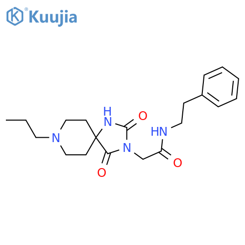2-{2,4-dioxo-8-propyl-1,3,8-triazaspiro4.5decan-3-yl}-N-(2-phenylethyl)acetamide structure