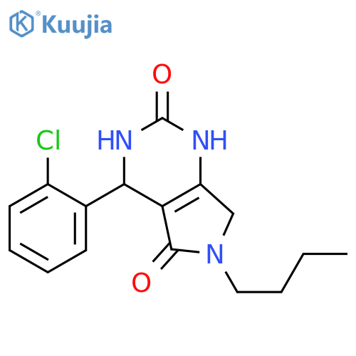 6-butyl-4-(2-chlorophenyl)-1H,2H,3H,4H,5H,6H,7H-pyrrolo3,4-dpyrimidine-2,5-dione structure