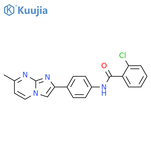 2-chloro-N-(4-{7-methylimidazo1,2-apyrimidin-2-yl}phenyl)benzamide structure