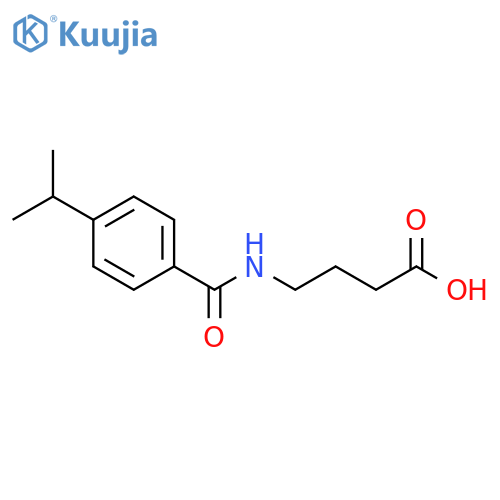 4-{4-(propan-2-yl)phenylformamido}butanoic acid structure