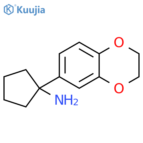 1-(2,3-Dihydro-benzo[1,4]dioxin-6-yl)-cyclopentylamine structure