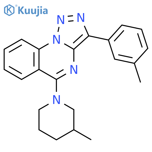 3-methyl-1-3-(3-methylphenyl)-1,2,3triazolo1,5-aquinazolin-5-ylpiperidine structure