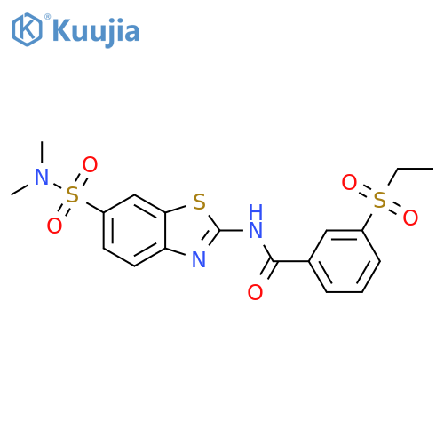 N-6-(dimethylsulfamoyl)-1,3-benzothiazol-2-yl-3-(ethanesulfonyl)benzamide structure