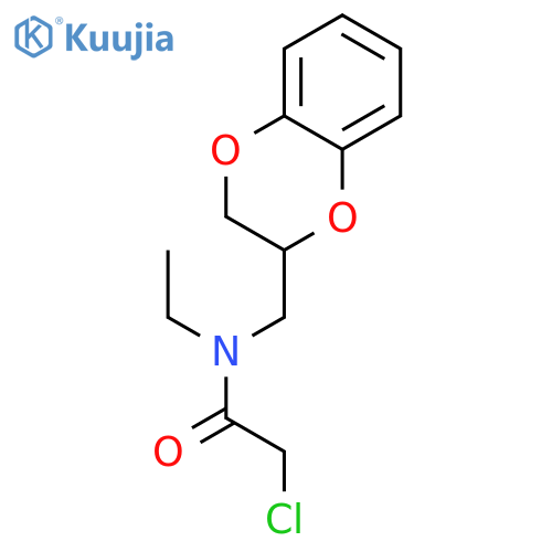 2-chloro-N-(2,3-dihydro-1,4-benzodioxin-2-yl)methyl-N-ethylacetamide structure