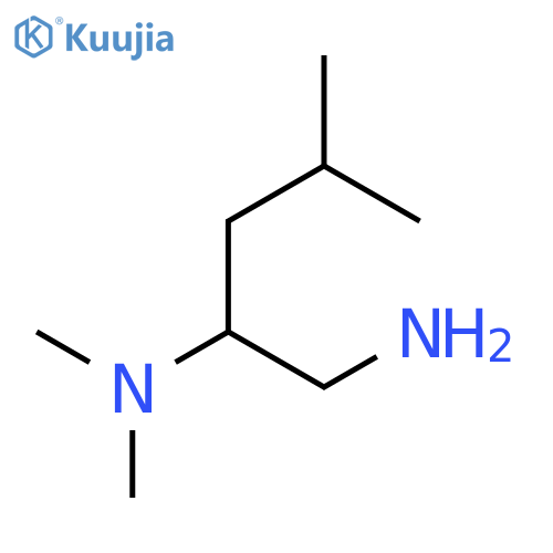 (1-amino-4-methylpentan-2-yl)dimethylamine structure