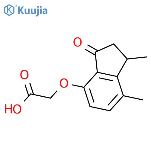 2-(1,7-Dimethyl-3-oxo-2,3-dihydro-1H-inden-4-yl)oxyacetic Acid structure