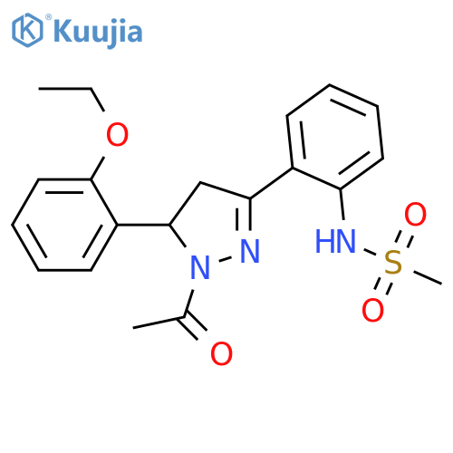 N-{2-1-acetyl-5-(2-ethoxyphenyl)-4,5-dihydro-1H-pyrazol-3-ylphenyl}methanesulfonamide structure