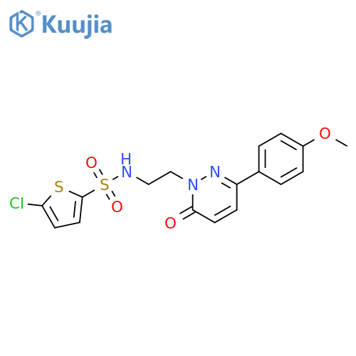 5-chloro-N-{2-3-(4-methoxyphenyl)-6-oxo-1,6-dihydropyridazin-1-ylethyl}thiophene-2-sulfonamide structure