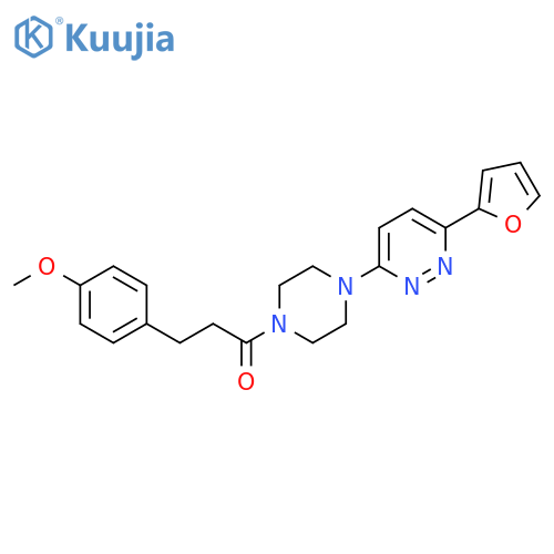 1-{4-6-(furan-2-yl)pyridazin-3-ylpiperazin-1-yl}-3-(4-methoxyphenyl)propan-1-one structure