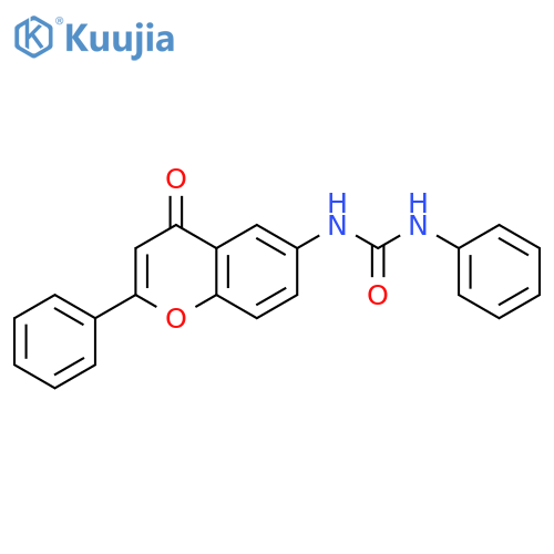 3-(4-oxo-2-phenyl-4H-chromen-6-yl)-1-phenylurea structure