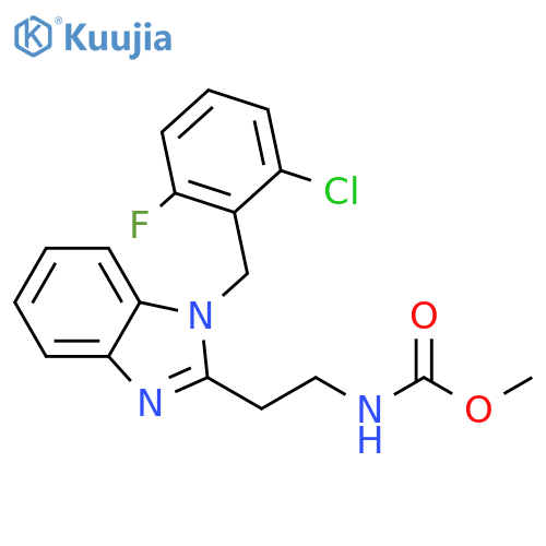 methyl N-(2-{1-(2-chloro-6-fluorophenyl)methyl-1H-1,3-benzodiazol-2-yl}ethyl)carbamate structure