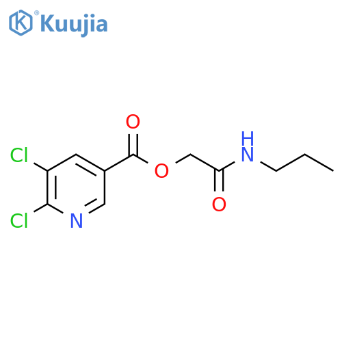 (propylcarbamoyl)methyl 5,6-dichloropyridine-3-carboxylate structure