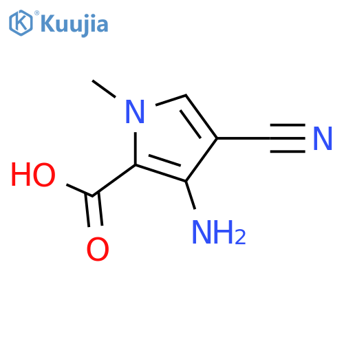 3-Amino-4-cyano-1-methyl-1H-pyrrole-2-carboxylic acid structure