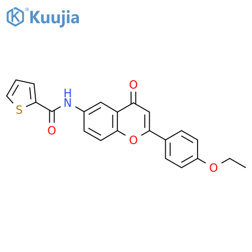 N-2-(4-ethoxyphenyl)-4-oxo-4H-chromen-6-ylthiophene-2-carboxamide structure