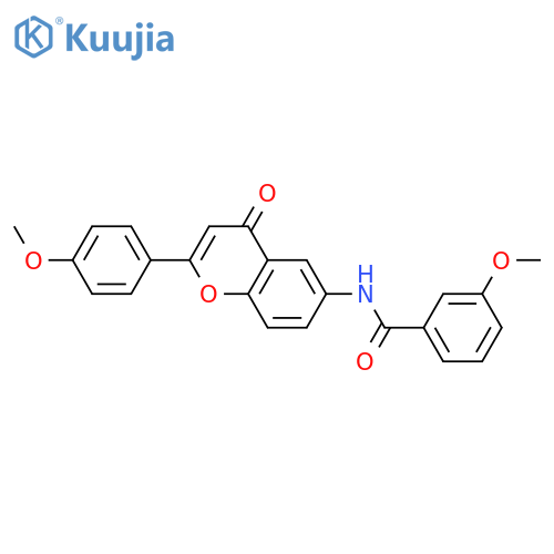3-methoxy-N-2-(4-methoxyphenyl)-4-oxo-4H-chromen-6-ylbenzamide structure