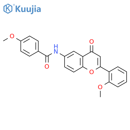 4-methoxy-N-2-(2-methoxyphenyl)-4-oxo-4H-chromen-6-ylbenzamide structure