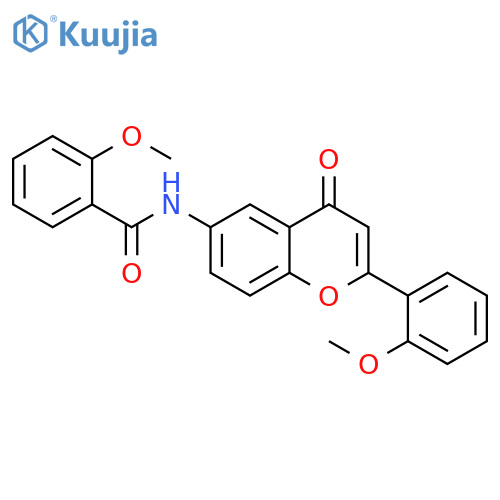 2-methoxy-N-2-(2-methoxyphenyl)-4-oxo-4H-chromen-6-ylbenzamide structure