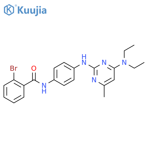 2-bromo-N-(4-{4-(diethylamino)-6-methylpyrimidin-2-ylamino}phenyl)benzamide structure