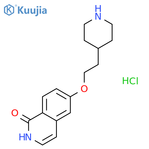 1(2H)-Isoquinolinone, 6-[2-(4-piperidinyl)ethoxy]-, hydrochloride (1:1) structure