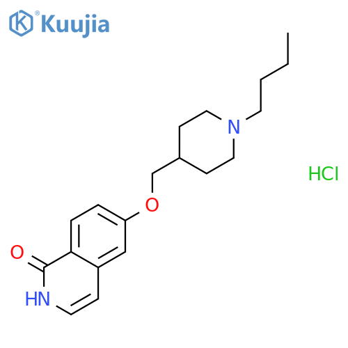 1(2H)-Isoquinolinone, 6-[(1-butyl-4-piperidinyl)methoxy]-, hydrochloride(1:1) structure