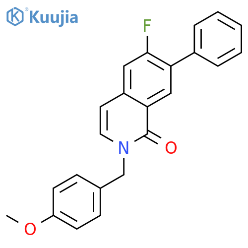 1(2H)-Isoquinolinone, 6-fluoro-2-[(4-methoxyphenyl)methyl]-7-phenyl- structure