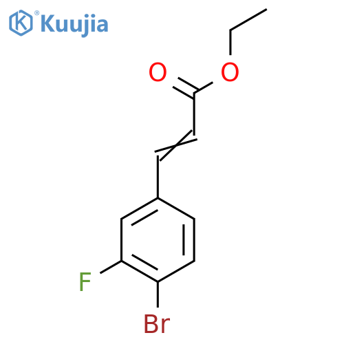 Ethyl 3-(4-bromo-3-fluorophenyl)prop-2-enoate structure