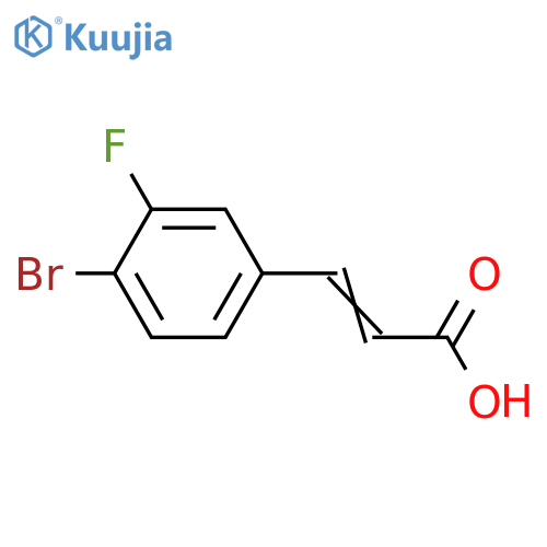 4-Bromo-3-fluorocinnamic acid structure