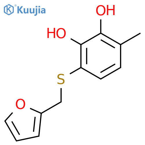 1,2-Benzenediol, 3-[(2-furanylmethyl)thio]-6-methyl- structure
