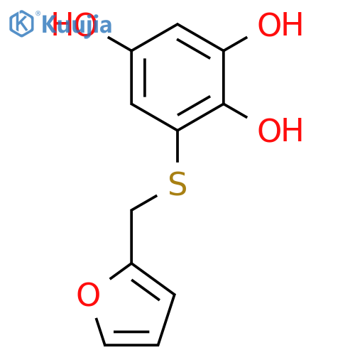 1,2,4-Benzenetriol, 6-[(2-furanylmethyl)thio]- structure