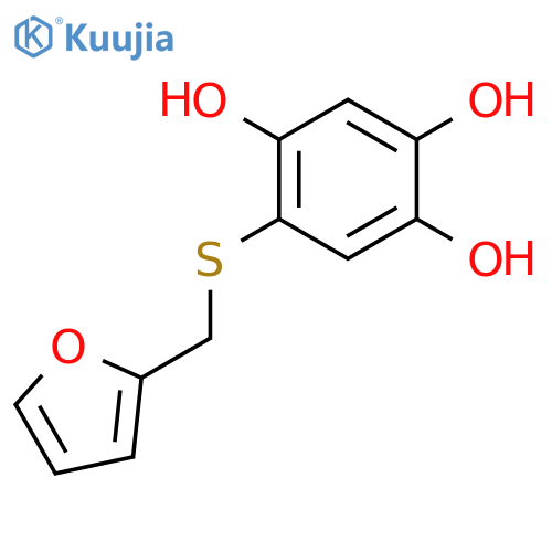 1,2,4-Benzenetriol, 5-[(2-furanylmethyl)thio]- structure