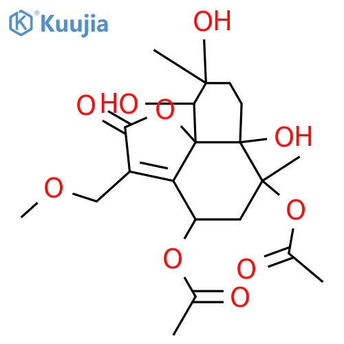 1,4,5,8,10,13-Hexahydroxy-7(11)-cadinen-12,6-olide; (1β,4α,5β,6β,8α,10α)-form, 13-Me ether, 8,10-di-Ac structure