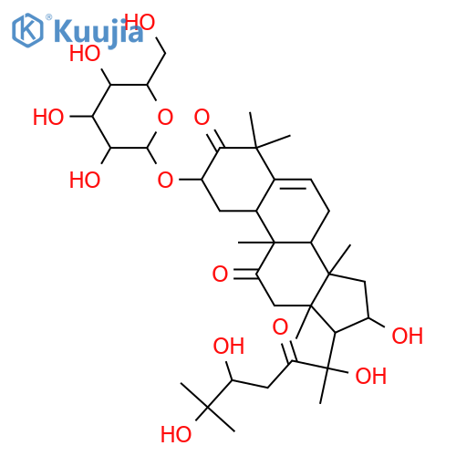 2,16,20,24,25-Pentahydroxycucurbit-5-ene-3,11,22-trione; (2β,16α,20R,24R)-form, 2-O-β-D-Glucopyranoside structure