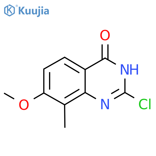 2-chloro-7-methoxy-8-methyl-3,4-dihydroquinazolin-4-one structure