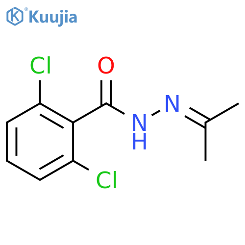 Benzoic acid, 2,6-dichloro-, 2-(1-methylethylidene)hydrazide structure