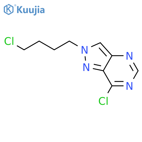 2H-Pyrazolo[4,3-d]pyrimidine, 7-chloro-2-(4-chlorobutyl)- structure