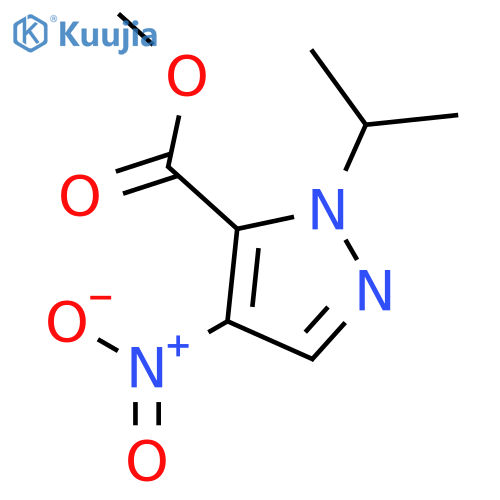 methyl 2-isopropyl-4-nitro-pyrazole-3-carboxylate structure