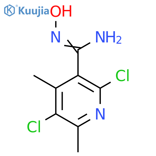 (Z)-2,5-dichloro-N'-hydroxy-4,6-dimethylpyridine-3-carboximidamide structure