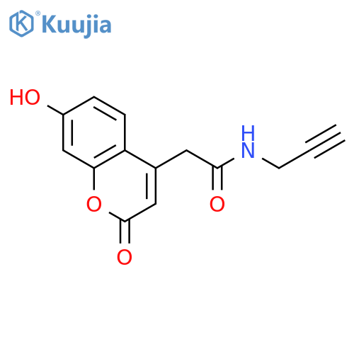 2H-1-Benzopyran-4-acetamide, 7-hydroxy-2-oxo-N-2-propyn-1-yl- structure