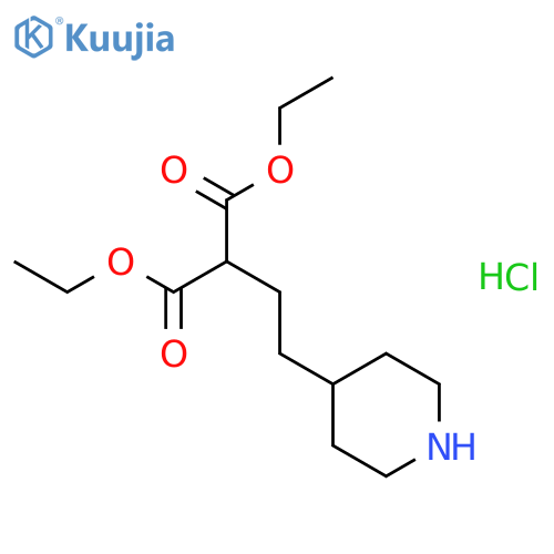 Propanedioic acid, [2-(4-piperidinyl)ethyl]-, diethyl ester, hydrochloride structure