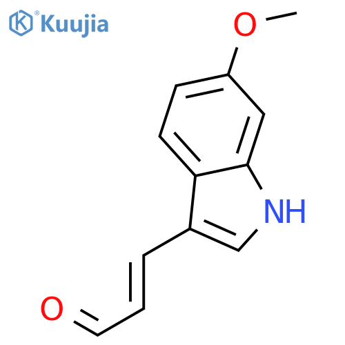 2-Propenal, 3-(6-methoxy-1H-indol-3-yl)-, (2E)- structure