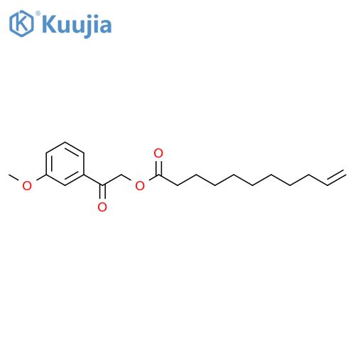 10-Undecenoic acid, 2-(3-methoxyphenyl)-2-oxoethyl ester structure