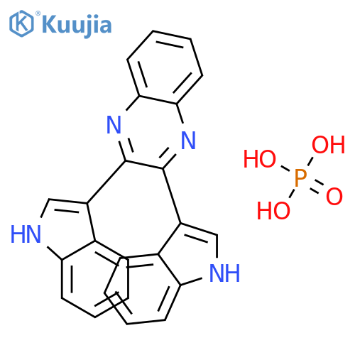 Quinoxaline, 2,3-di-1H-indol-3-yl-, compd. with phosphate (1:1) structure