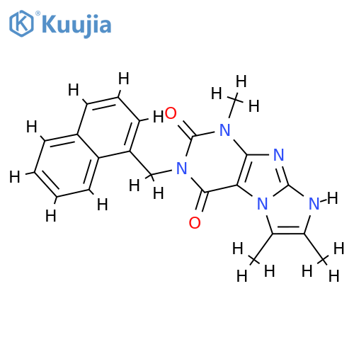 1,6,7-trimethyl-3-(naphthalen-1-yl)methyl-1H,2H,3H,4H,8H-imidazo1,2-gpurine-2,4-dione structure