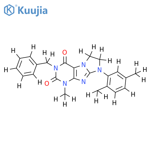 3-benzyl-8-(2,5-dimethylphenyl)-1-methyl-1H,2H,3H,4H,6H,7H,8H-imidazo1,2-gpurine-2,4-dione structure
