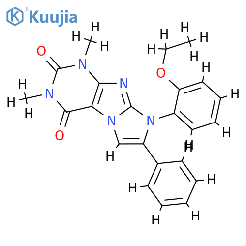 8-(2-ethoxyphenyl)-1,3-dimethyl-7-phenyl-1H,2H,3H,4H,8H-imidazo1,2-gpurine-2,4-dione structure