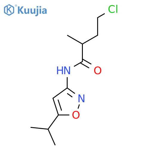 Butanamide, 4-chloro-2-methyl-N-[5-(1-methylethyl)-3-isoxazolyl]- structure